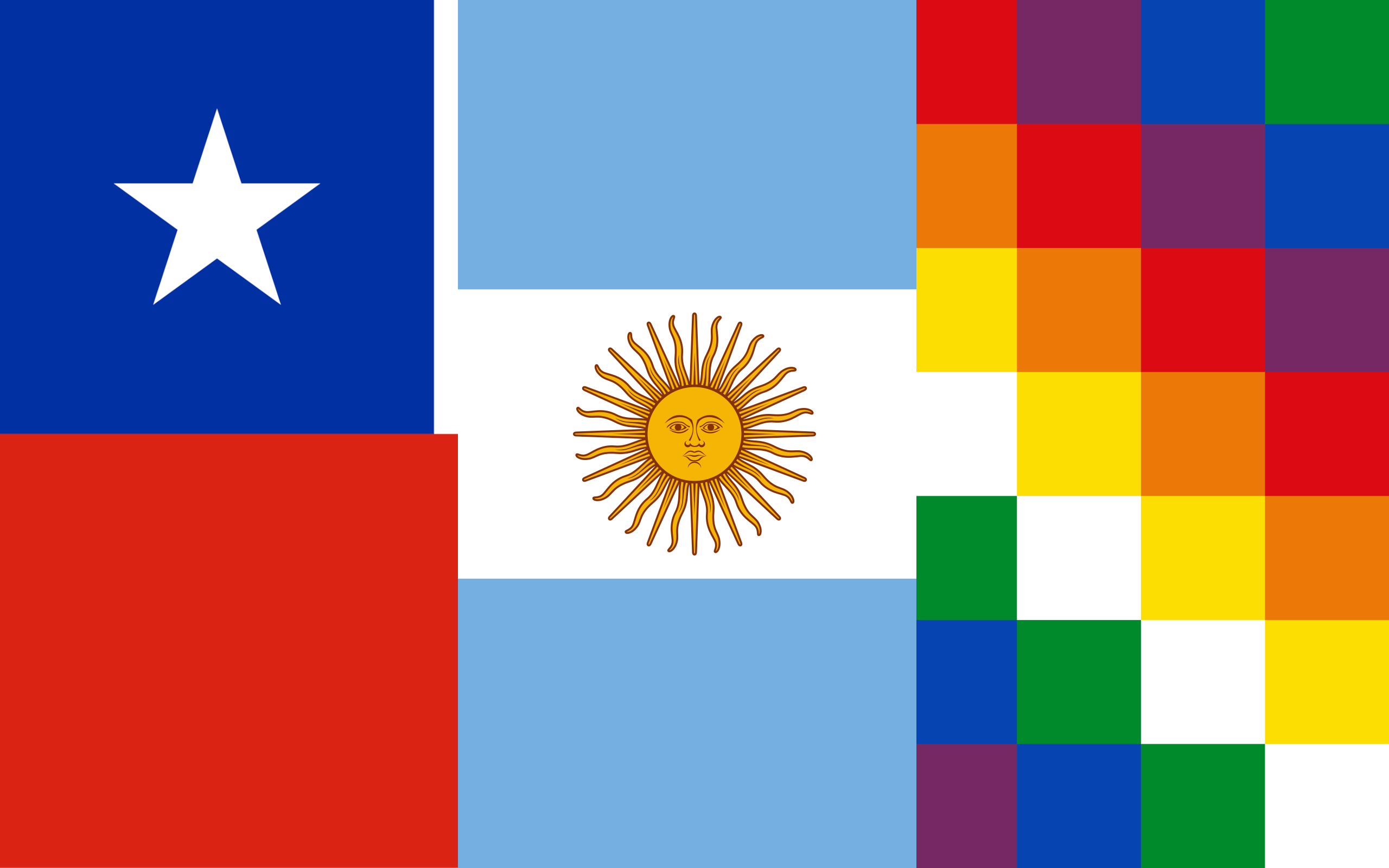 Argentina, Bolivia, Chile